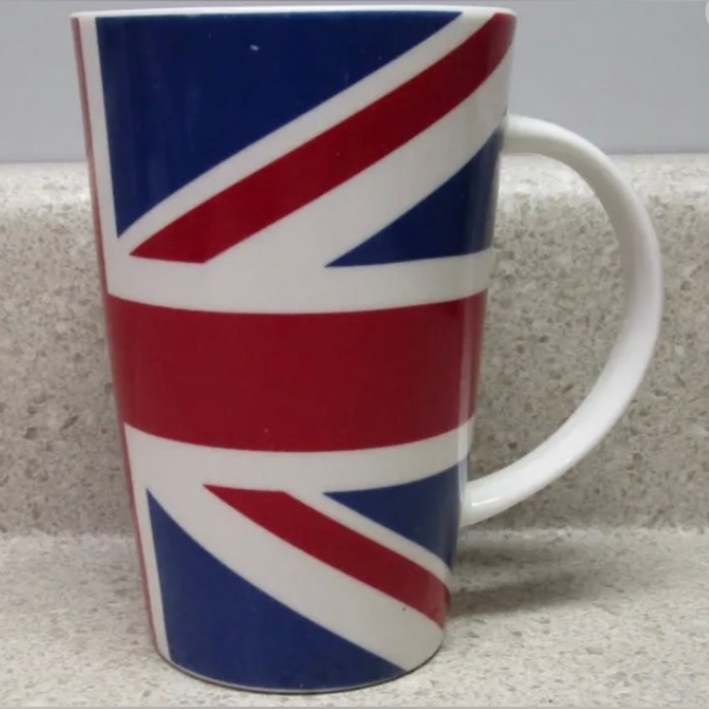 5 in high Union Jack drink wear by Kent pottery great condition no longer made!